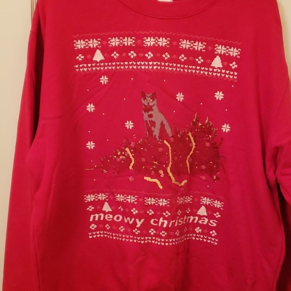 Cat Christmas Sweater Meowy Christmas